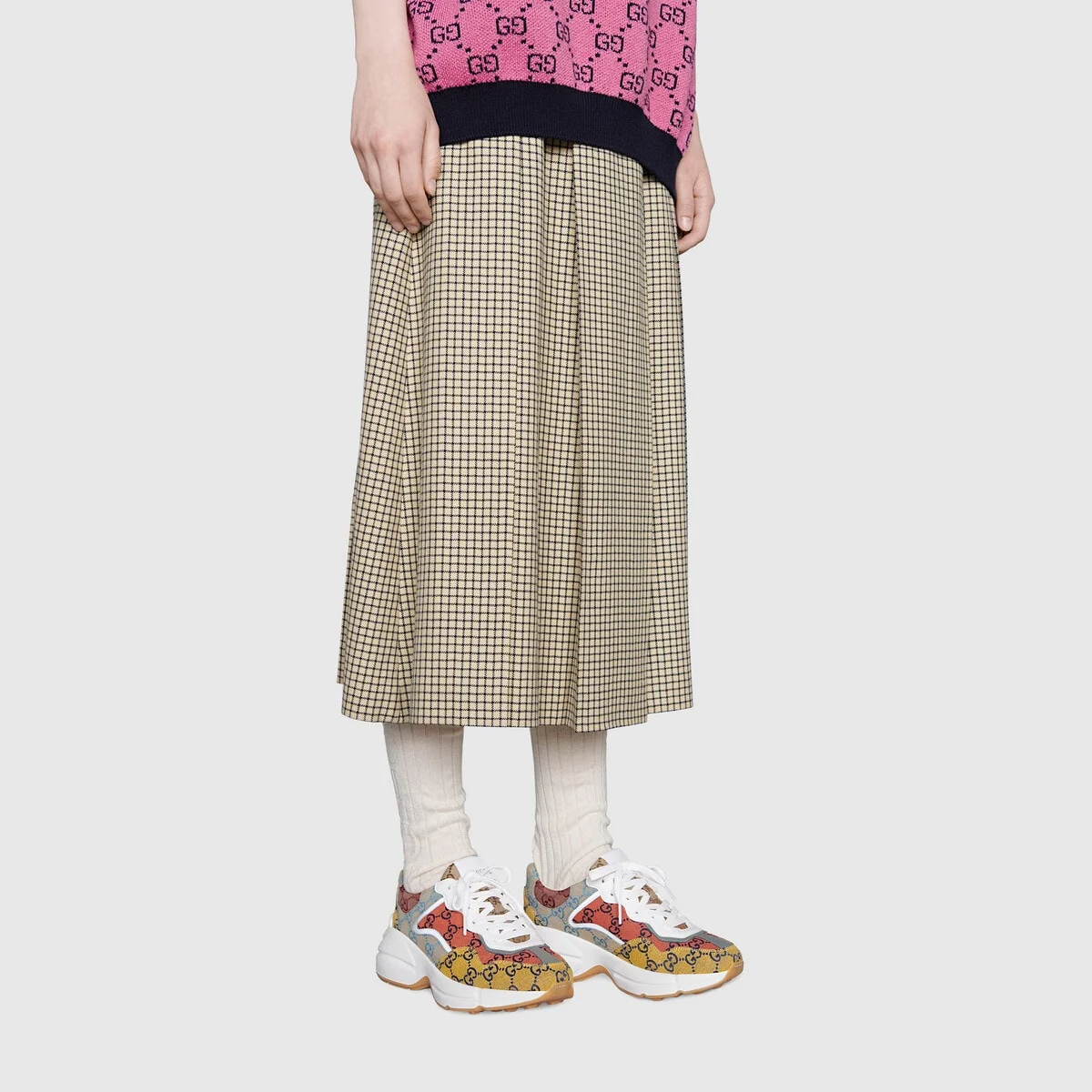 Women’s Rhyton GG Multicolor sneaker view 7