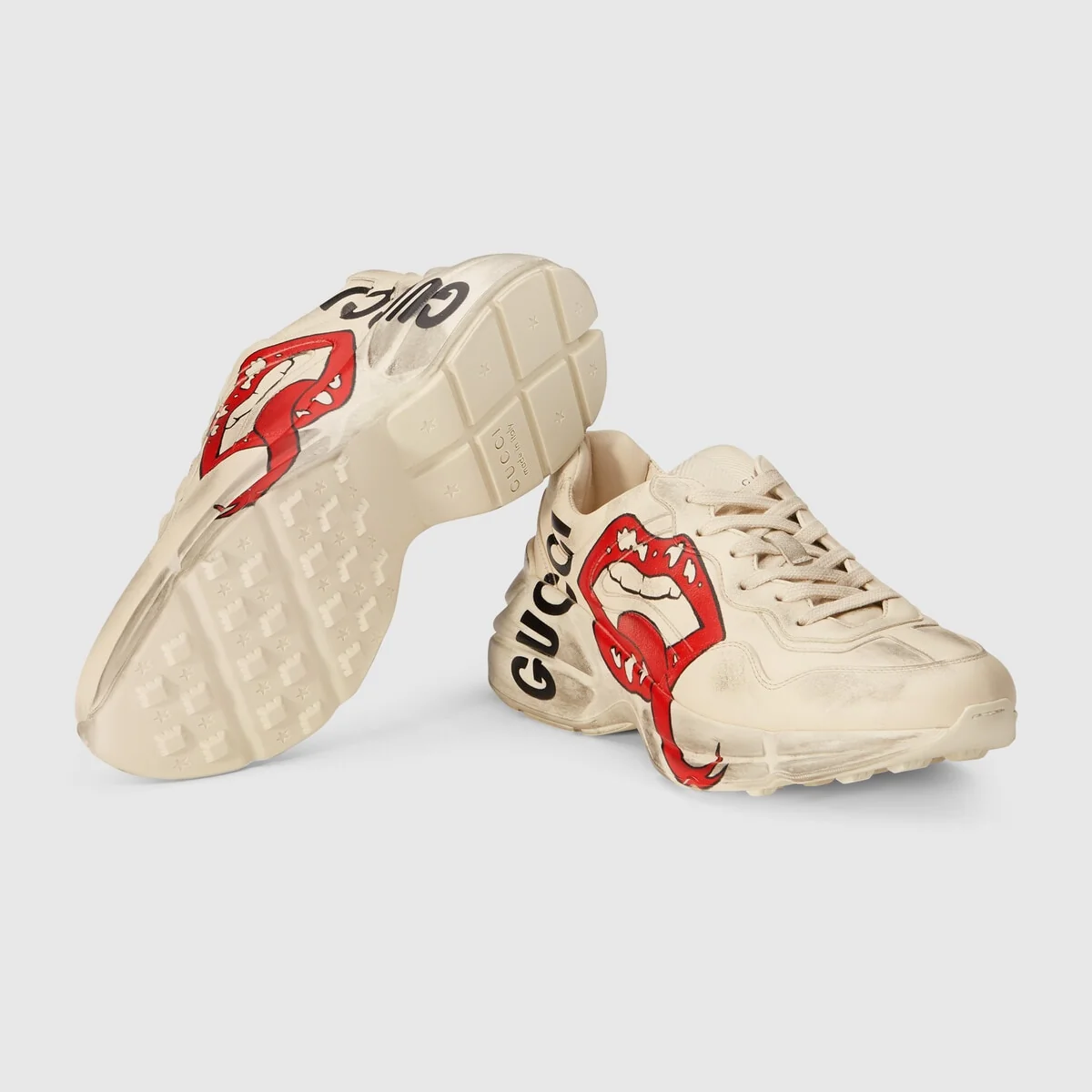 Women’s Rhyton sneaker with mouth print