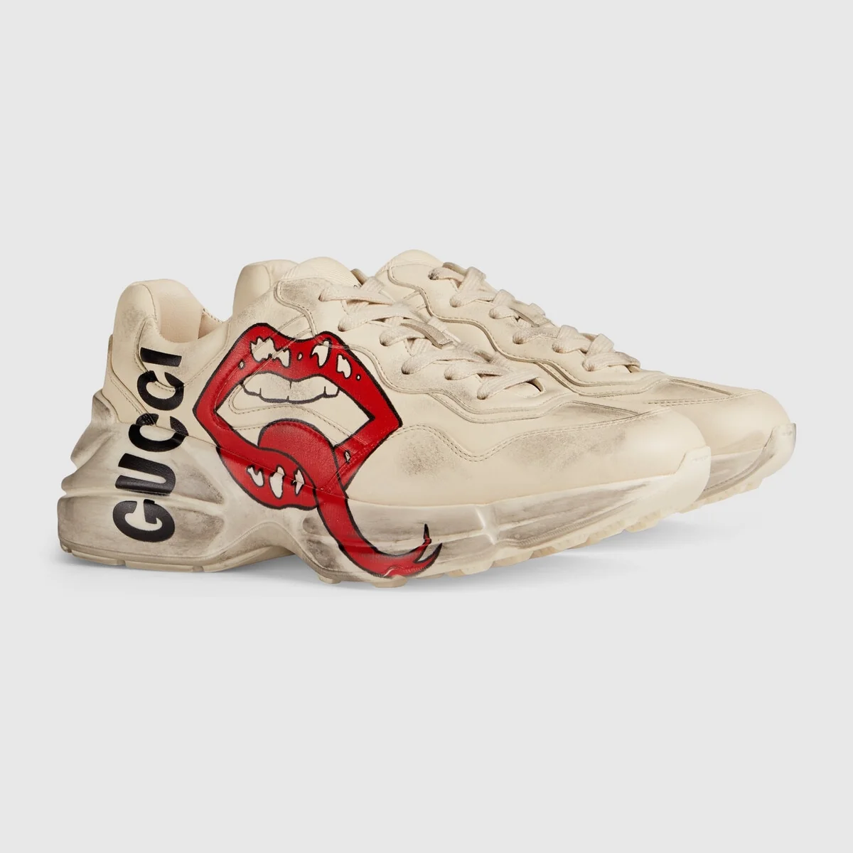 Women’s Rhyton sneaker with mouth print view 3