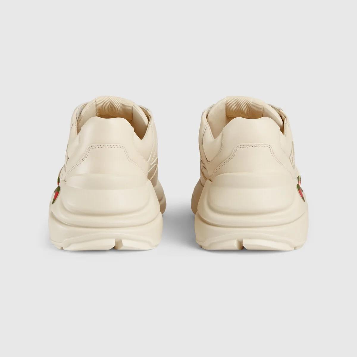 Women’s Rhyton Gucci logo leather sneaker view 5