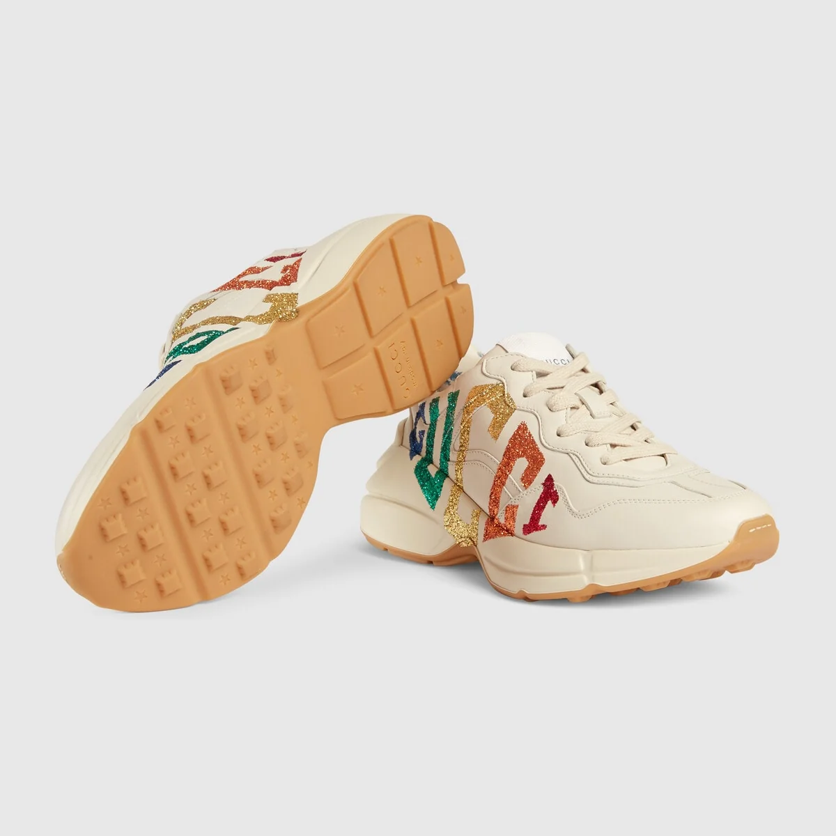 Women’s Rhyton glitter Gucci sneaker