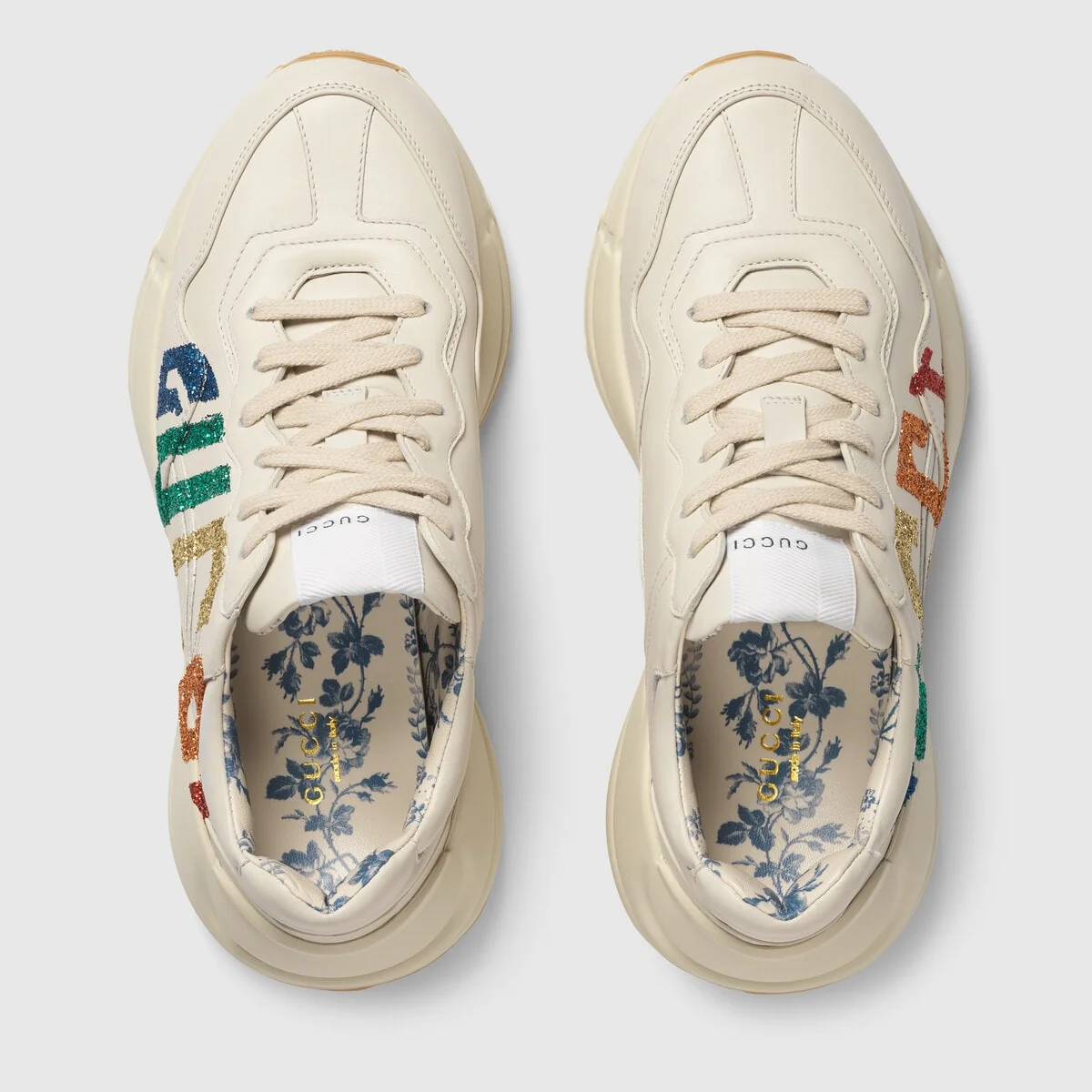 Women’s Rhyton glitter Gucci sneaker view 4