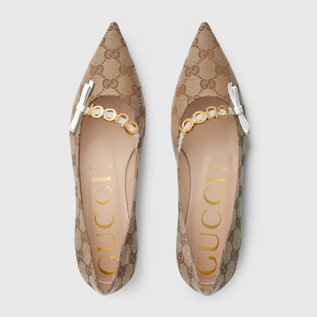 Women’s ballet flat with ‘GUCCI’ view 4