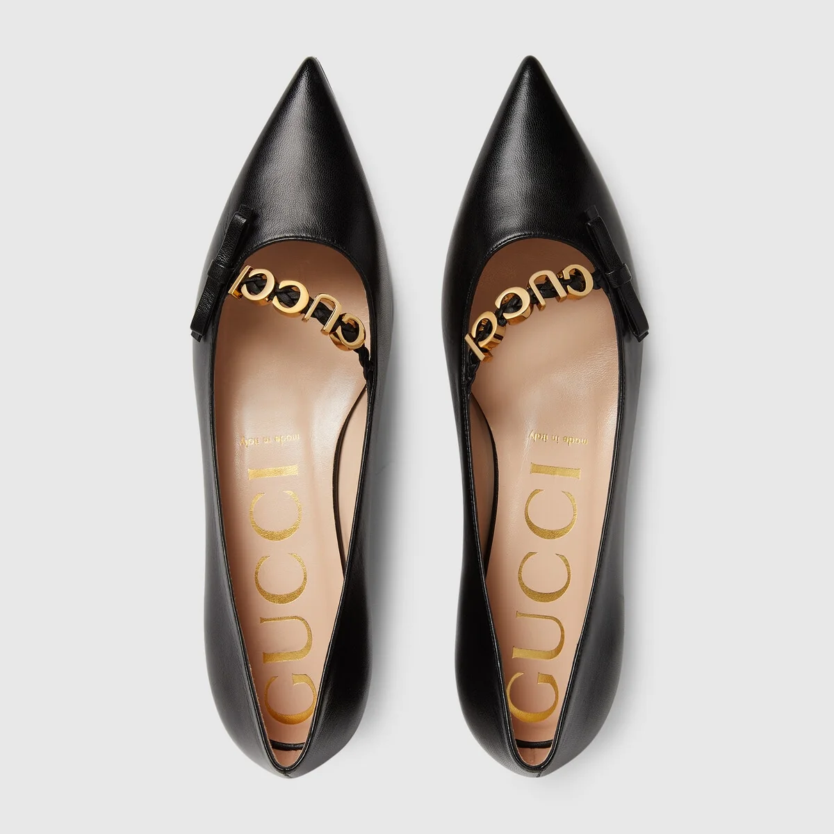 Women’s ballet flat with ‘GUCCI’ view 4