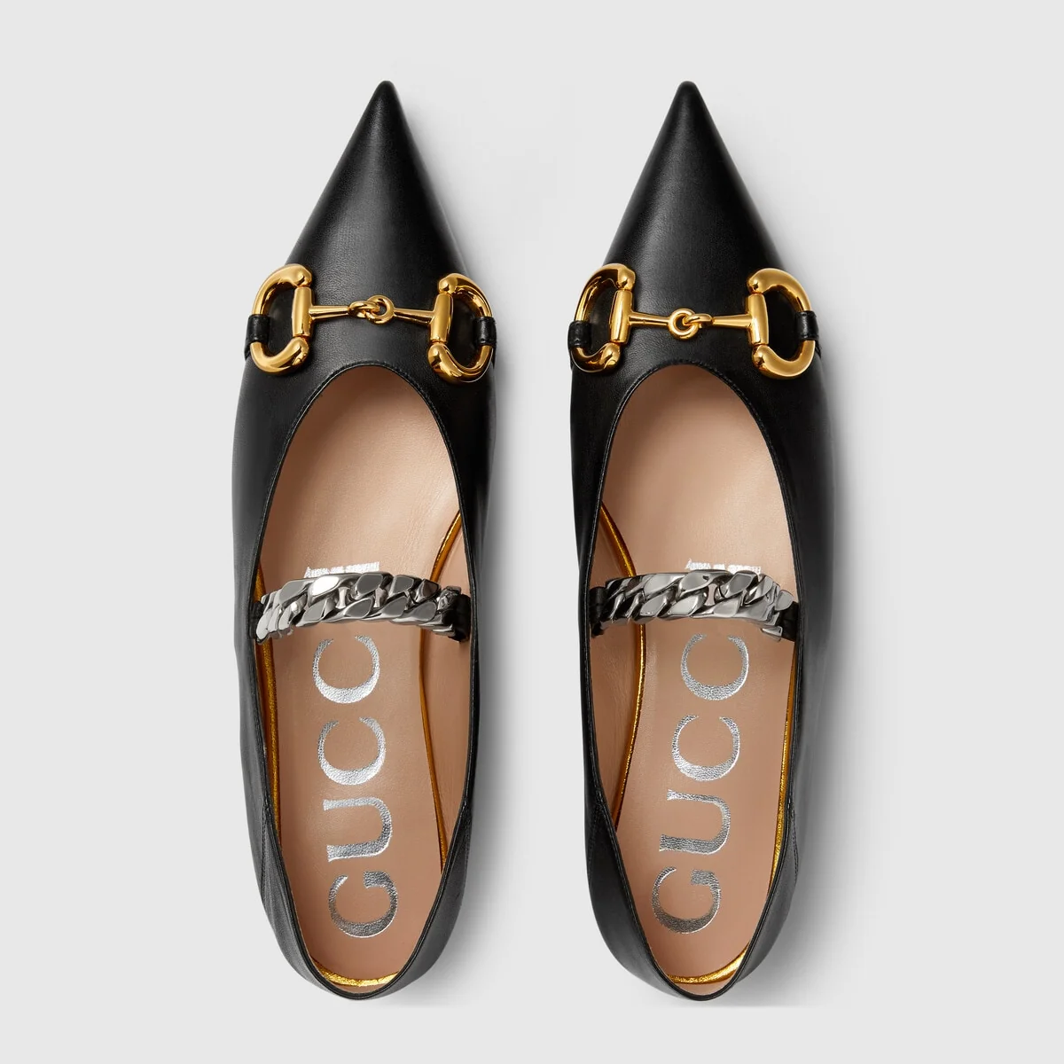 Women’s leather ballet flat with Horsebit view 4