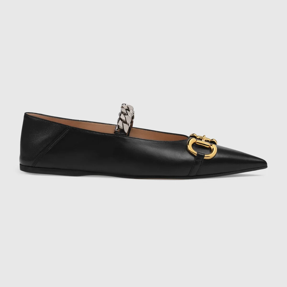 Women’s leather ballet flat with Horsebit view 7