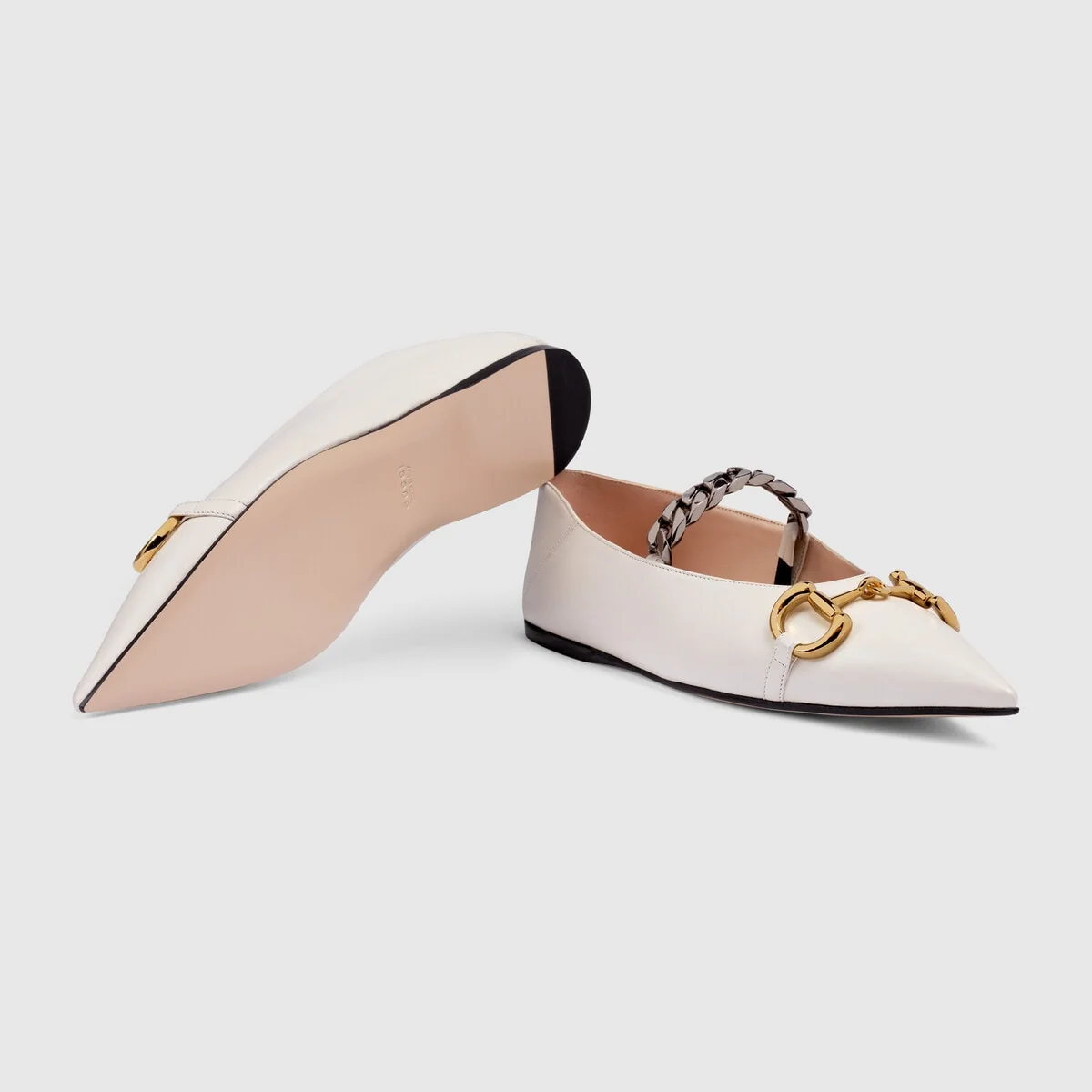 Women’s leather ballet flat with Horsebit