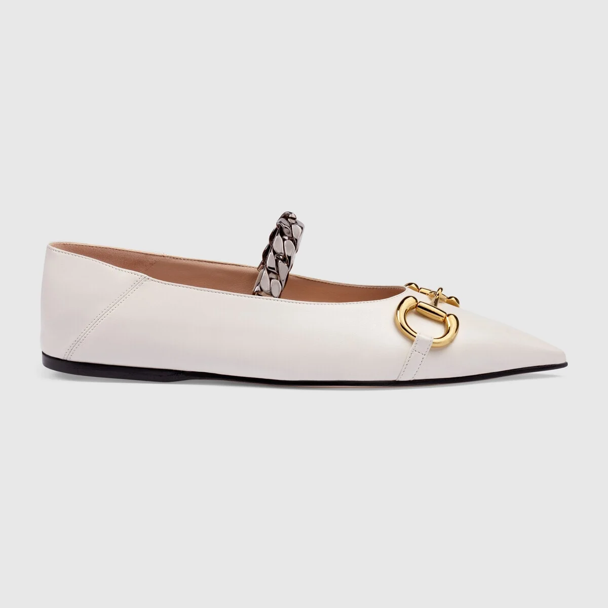 Women’s leather ballet flat with Horsebit view 7