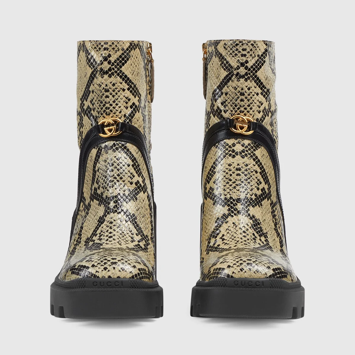 Women’s python print ankle boot view 3