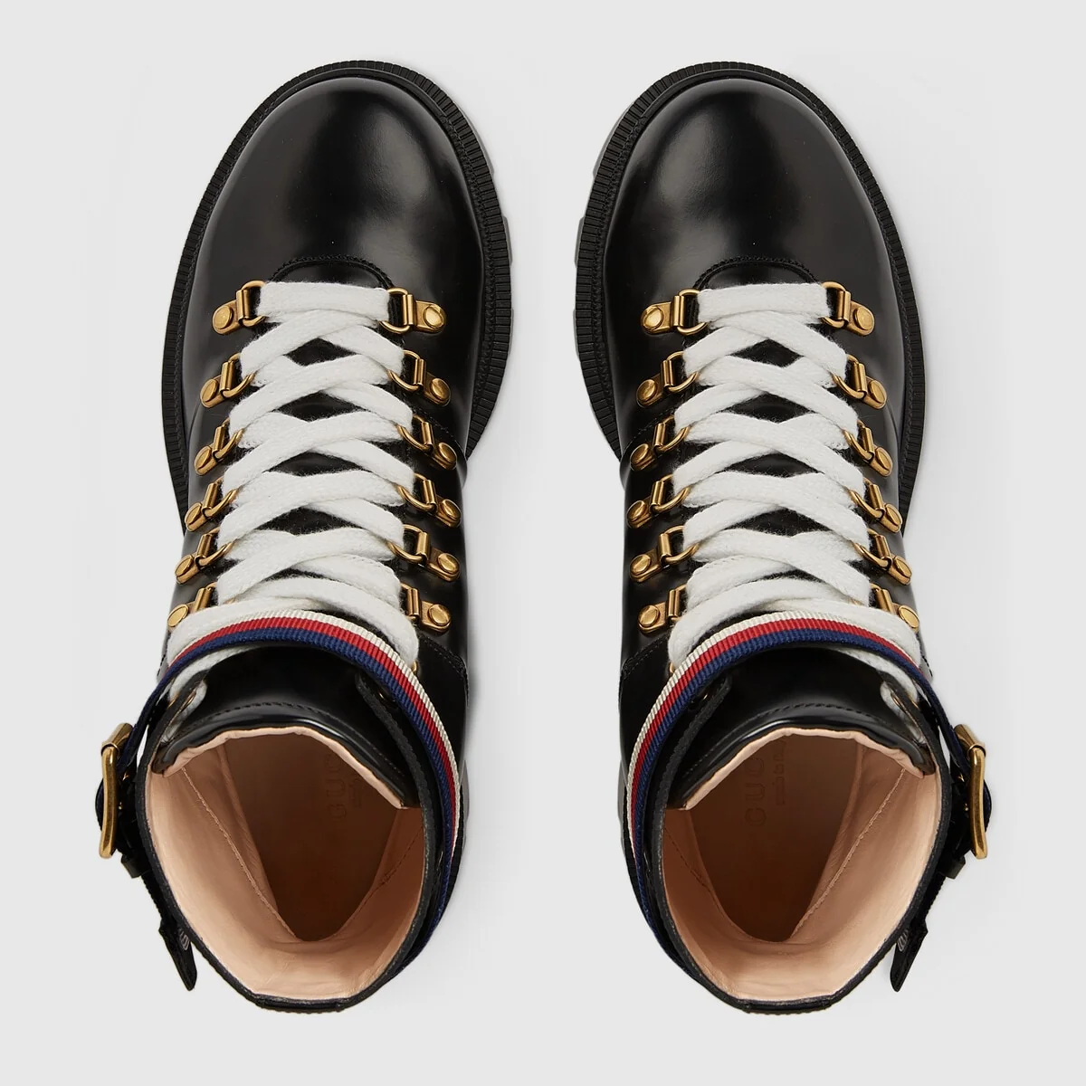 Leather ankle boot with Sylvie Web view 4