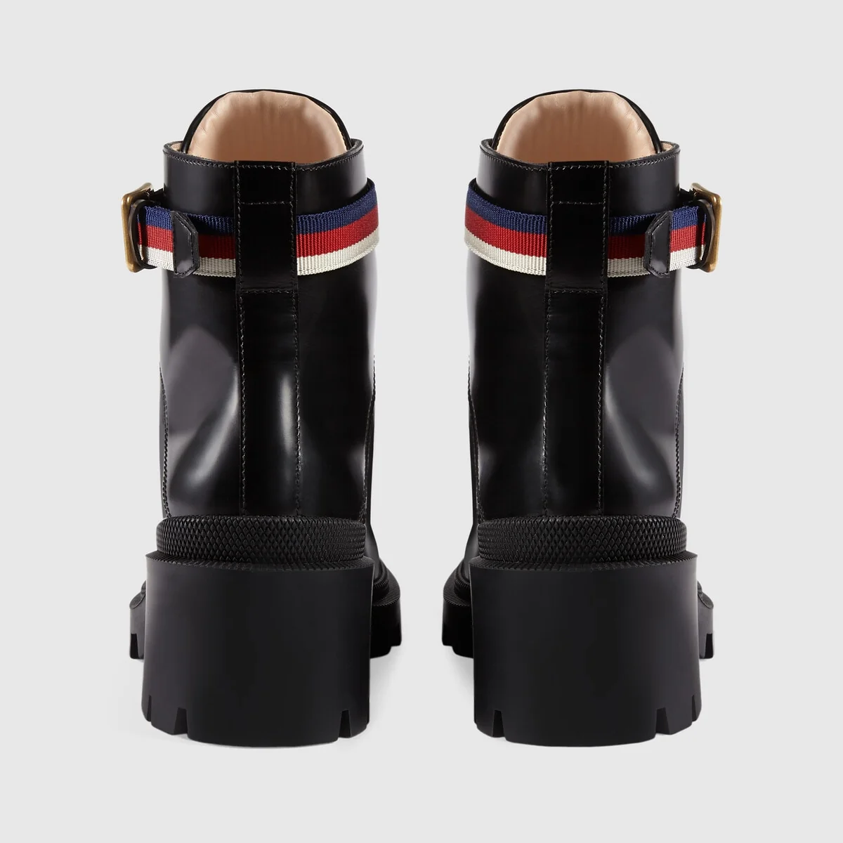 Leather ankle boot with Sylvie Web view 5