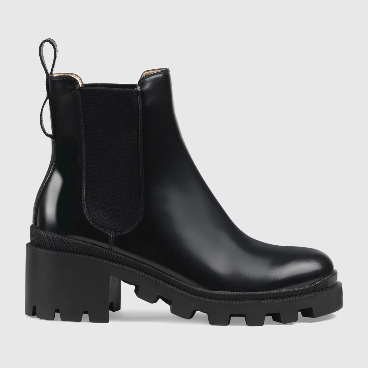 Leather ankle boot with belt view 6