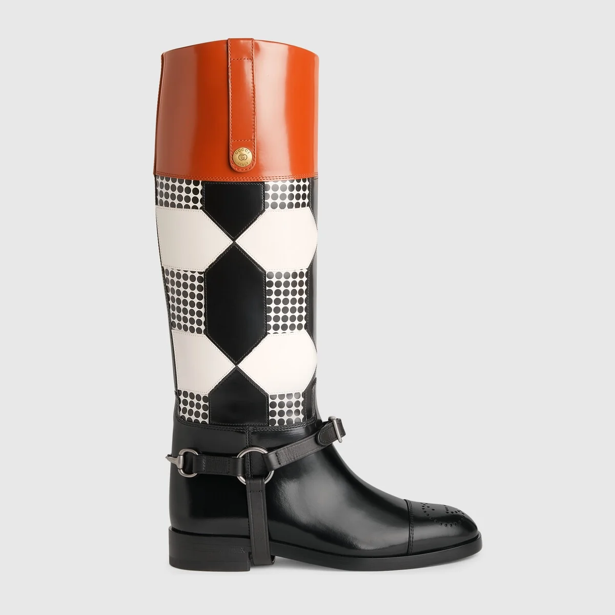 Knee-high optical print boot
