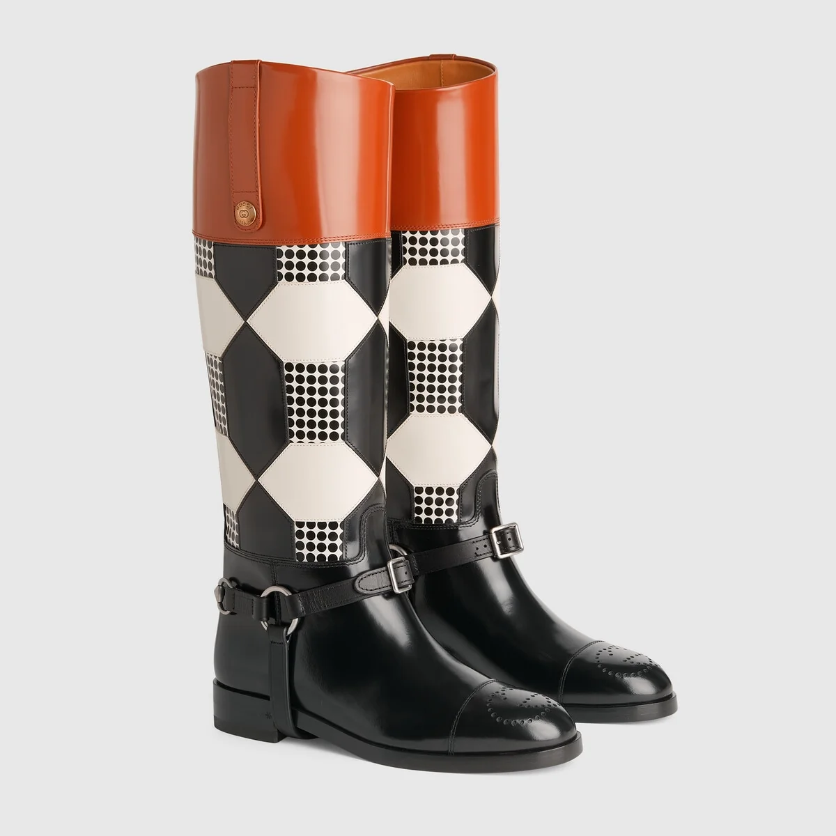 Knee-high optical print boot view 3