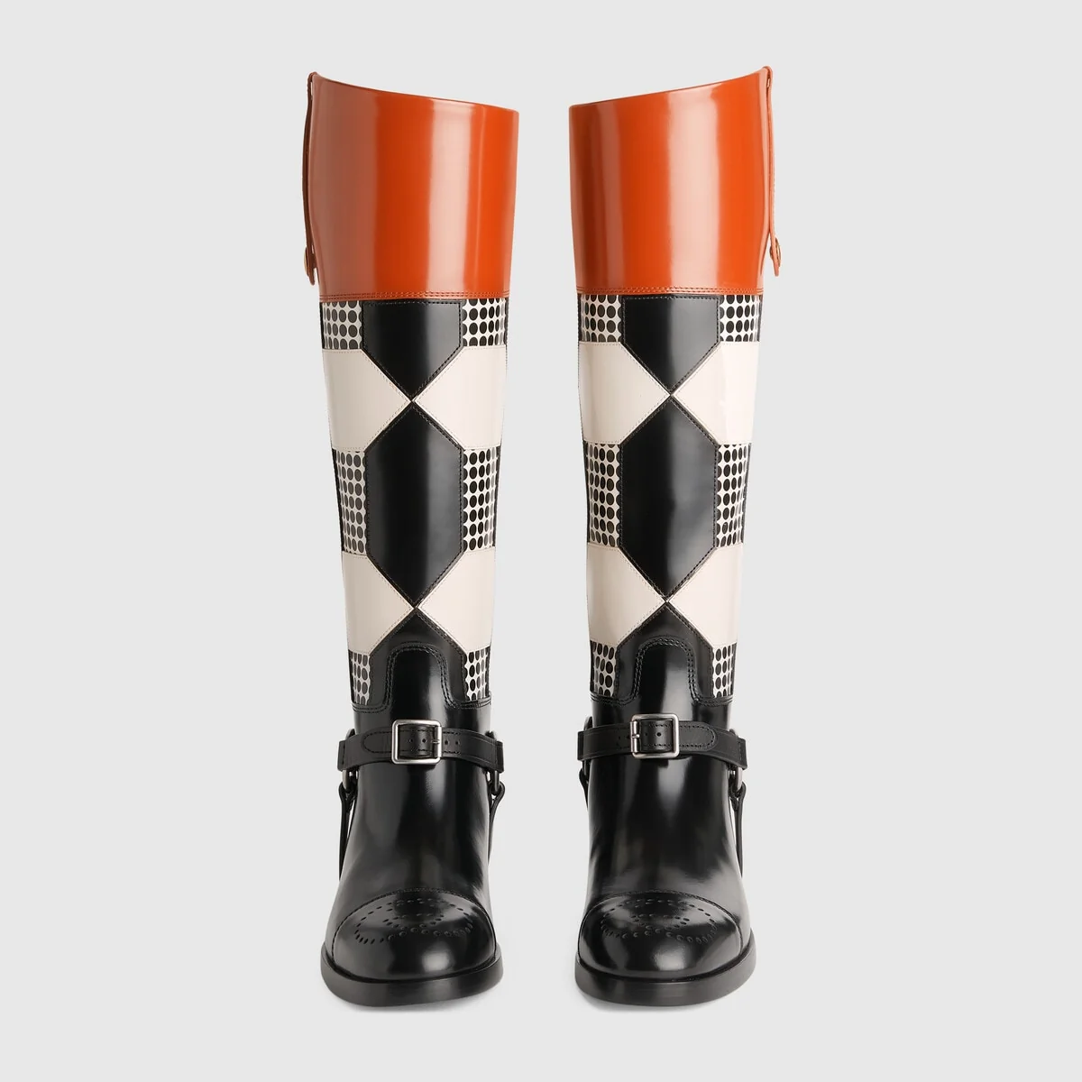Knee-high optical print boot view 4