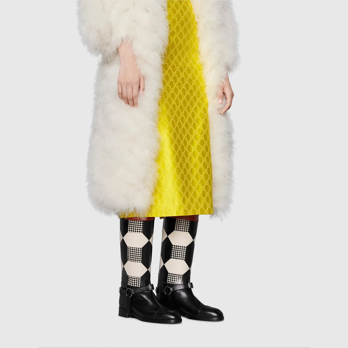 Knee-high optical print boot view 6