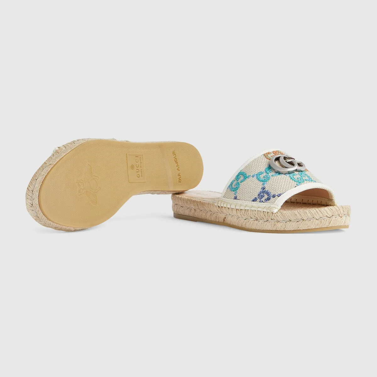 Women’s GG espadrille slides view 6