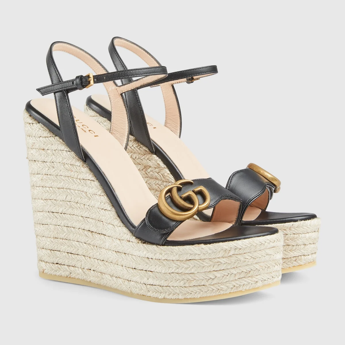 Women’s leather platform espadrille view 3
