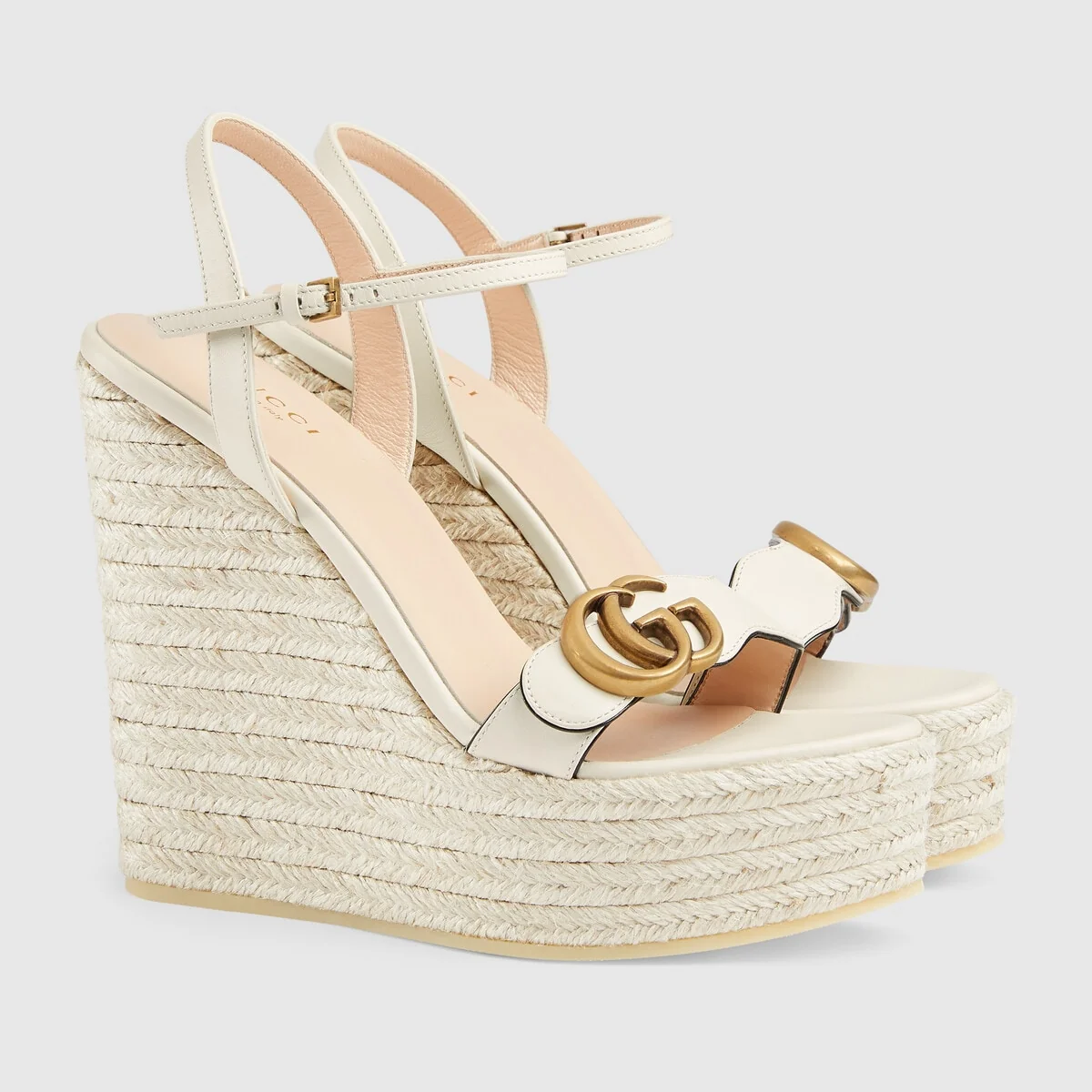 Women’s leather platform espadrille view 3