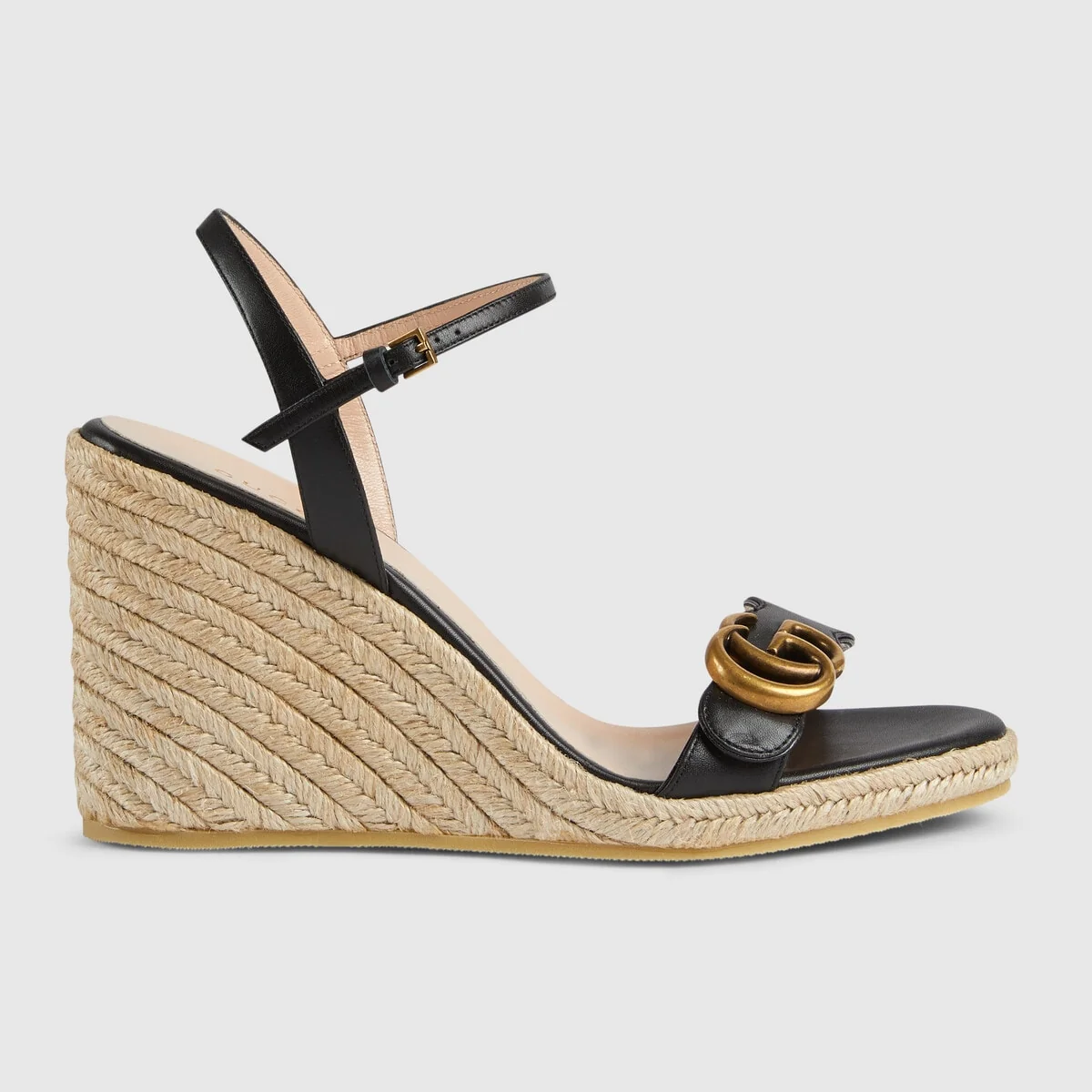Women’s leather platform espadrille