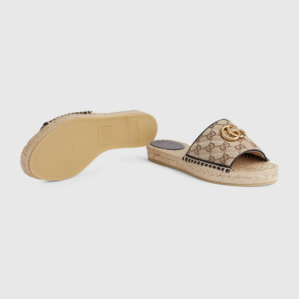 Women’s GG matelasse canvas espadrille sandal view 5
