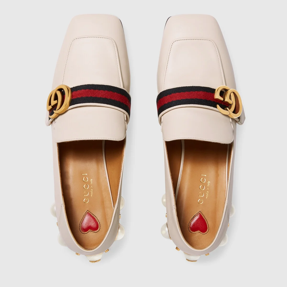 Leather mid-heel loafer view 4