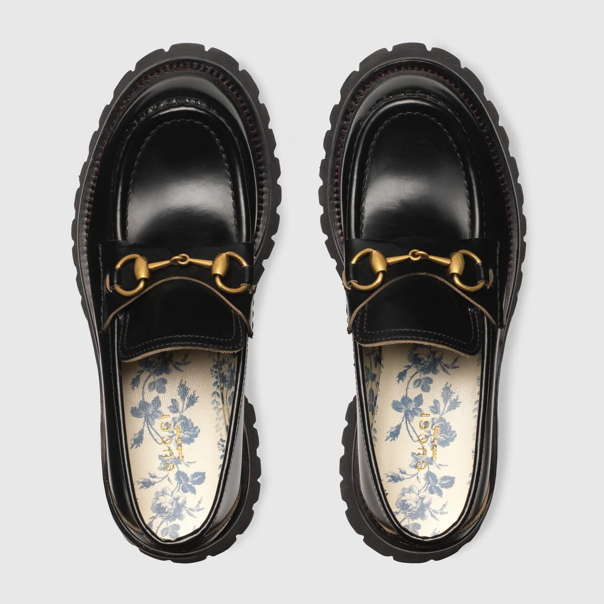 Leather lug sole Horsebit loafer view 4