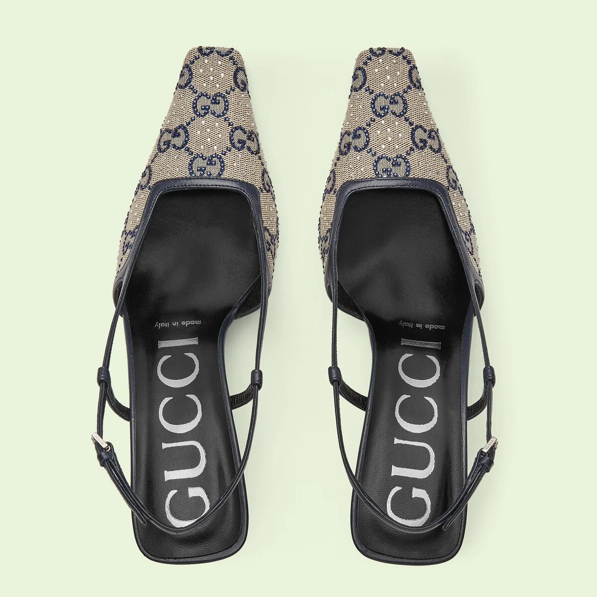 Women’s GG slingback mid-heel pump view 4