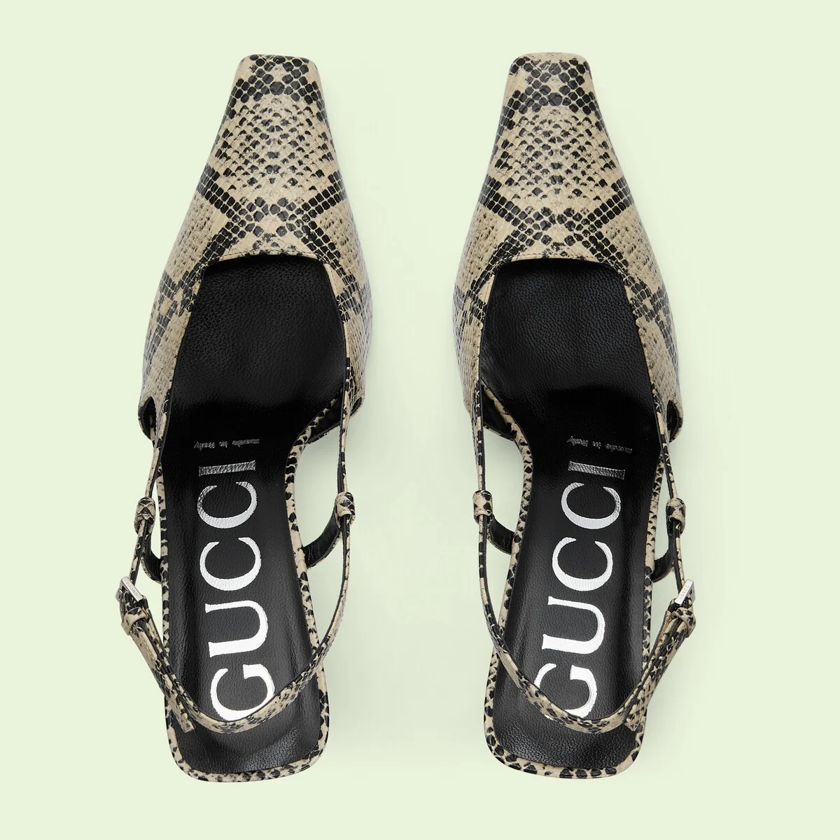 Women’s python print mid-heel pump view 4