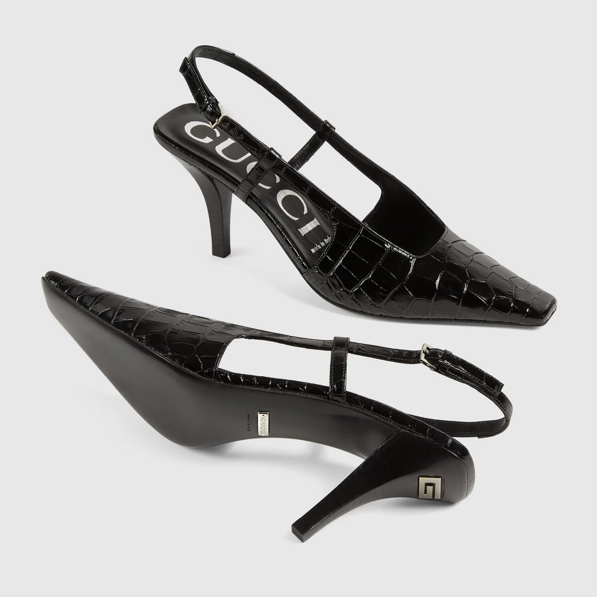 Women’s crocodile print pump