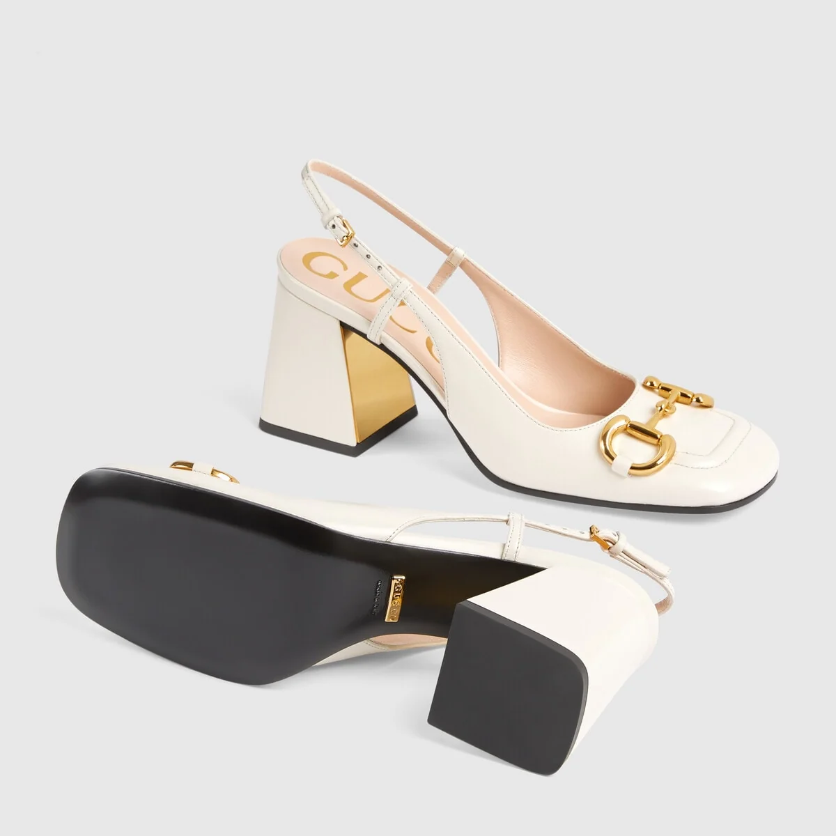 Women’s mid-heel slingback with Horsebit