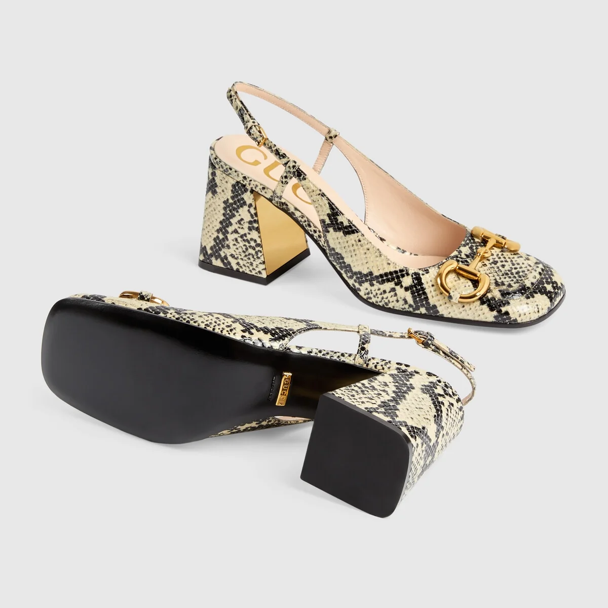 Women’s mid-heel slingback with Horsebit