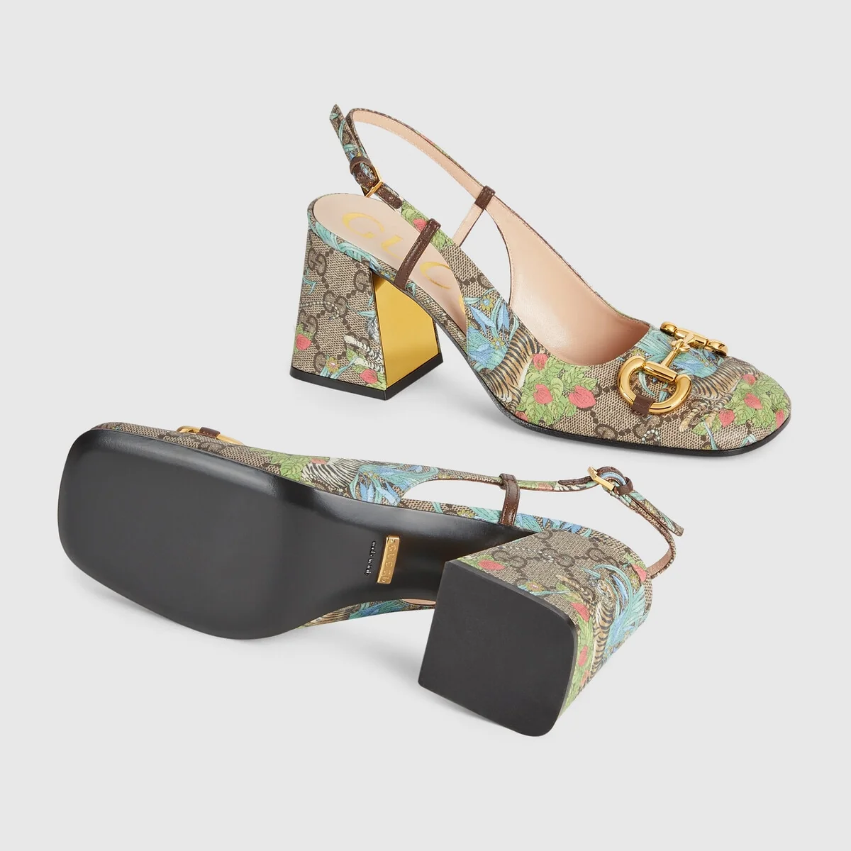 Gucci Tiger Women’s mid-heel slingback view 6