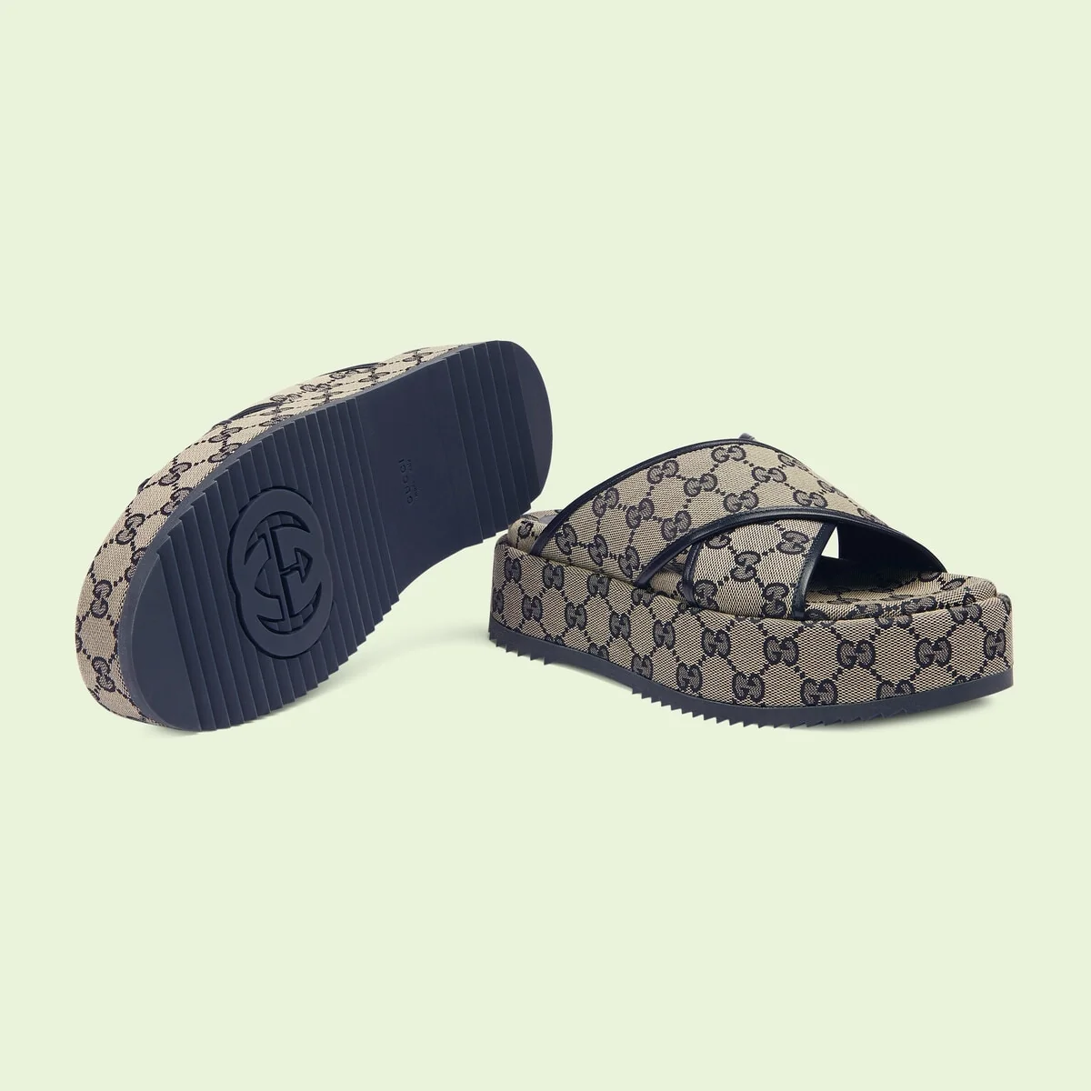 Women’s GG platform slide sandal view 5