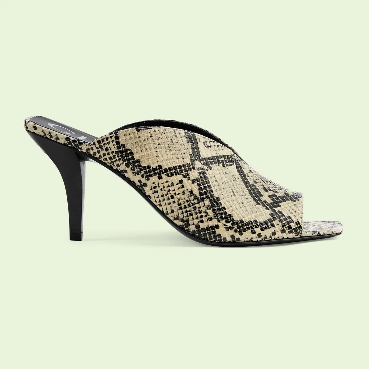 Women’s python open-toe pump