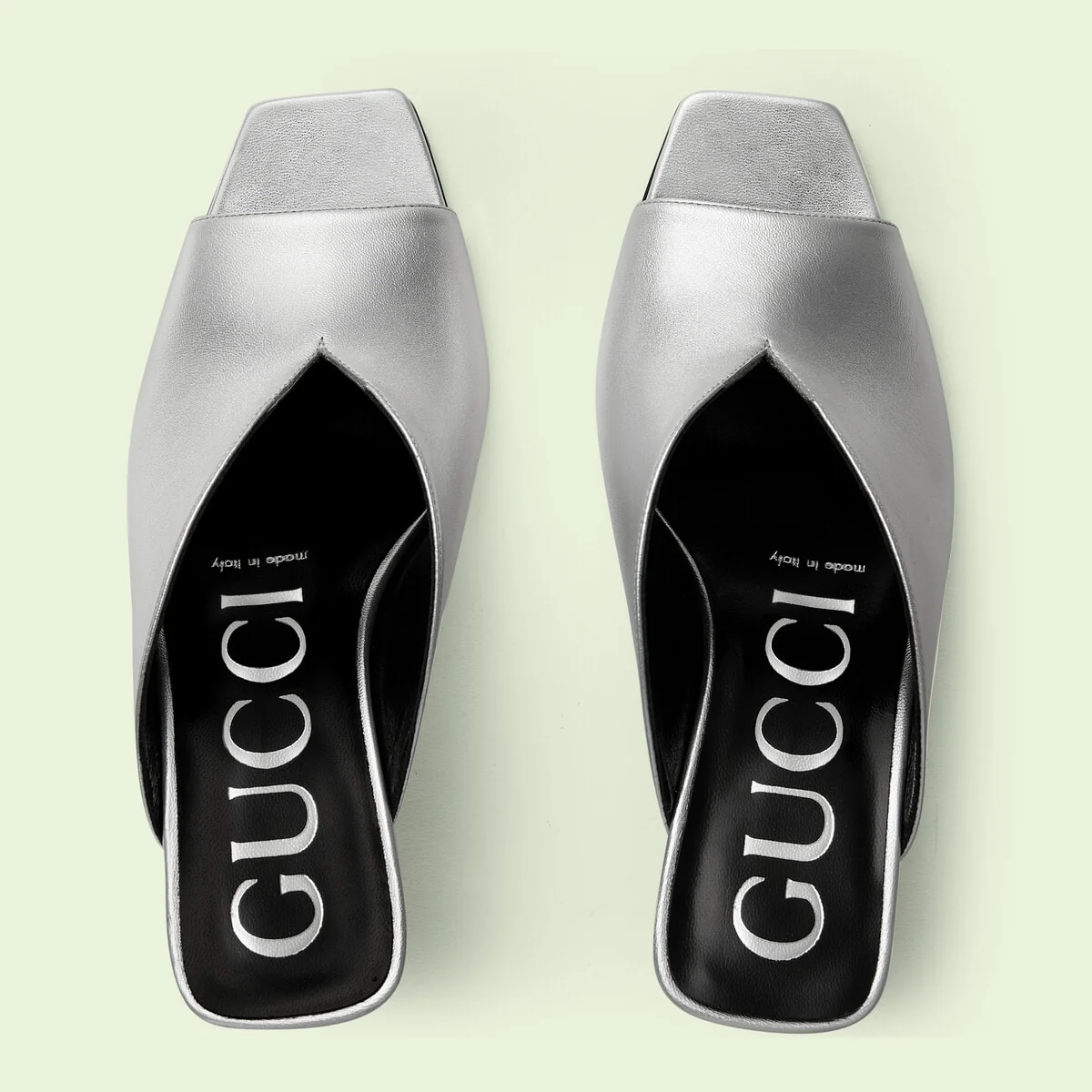 Women’s metallic mid-heel sandal view 4