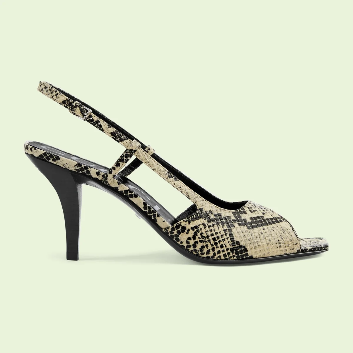 Women’s python print mid-heel pump