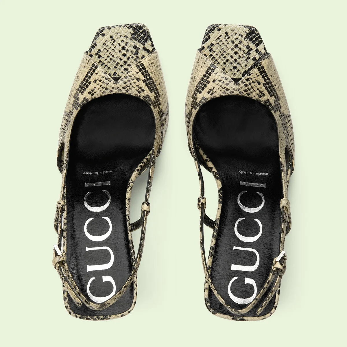 Women’s python print mid-heel pump view 4