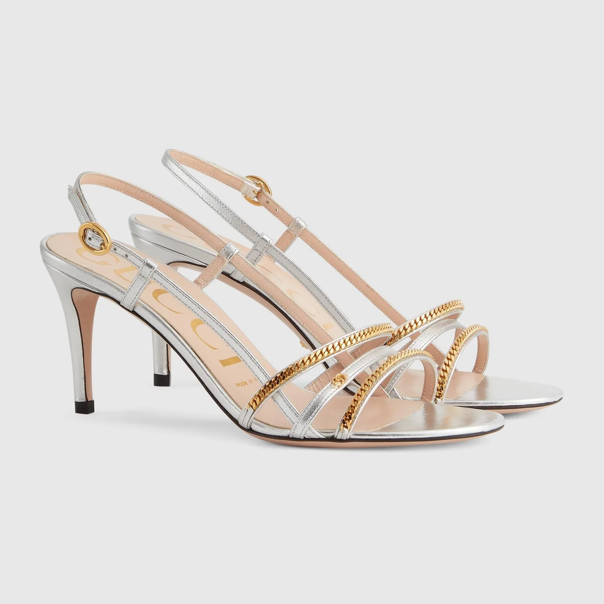 Women’s sandal with chains view 3