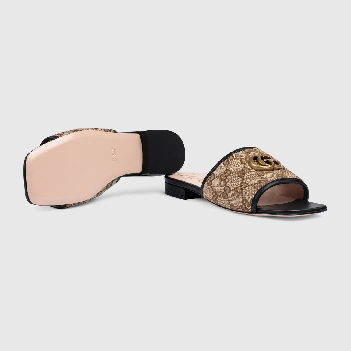 Women’s GG matelasse canvas slide sandal view 6
