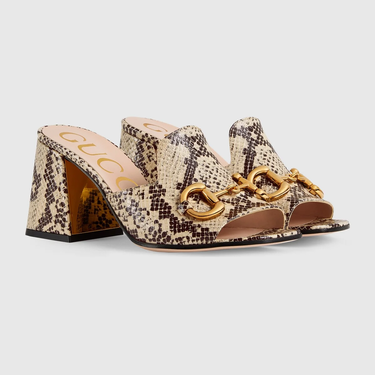 Women’s python print sandal view 3