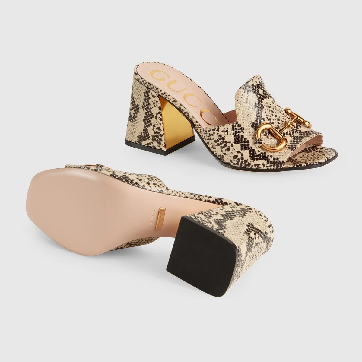 Women’s python print sandal view 6