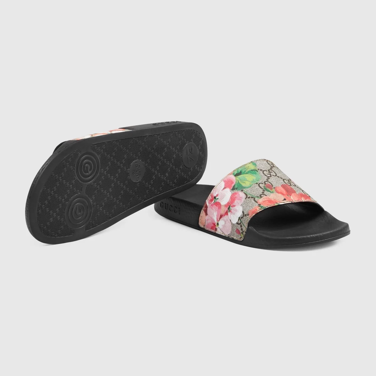GG Blooms Supreme floral slide sandal view 6