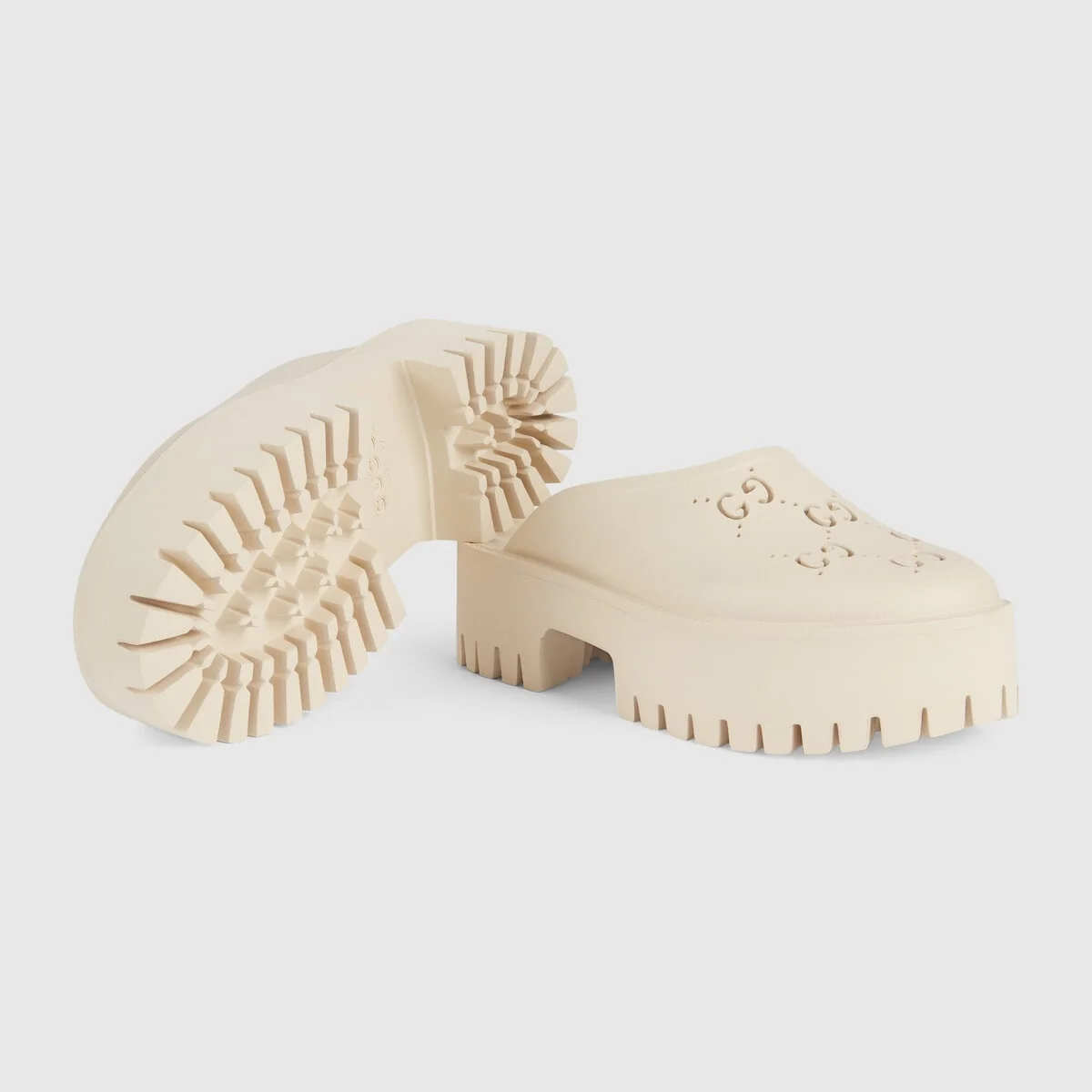 Women’s platform perforated G sandal view 6
