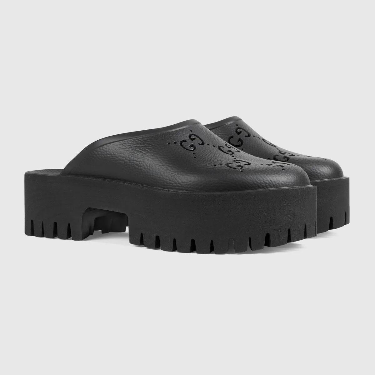 Women’s platform perforated G sandal view 3