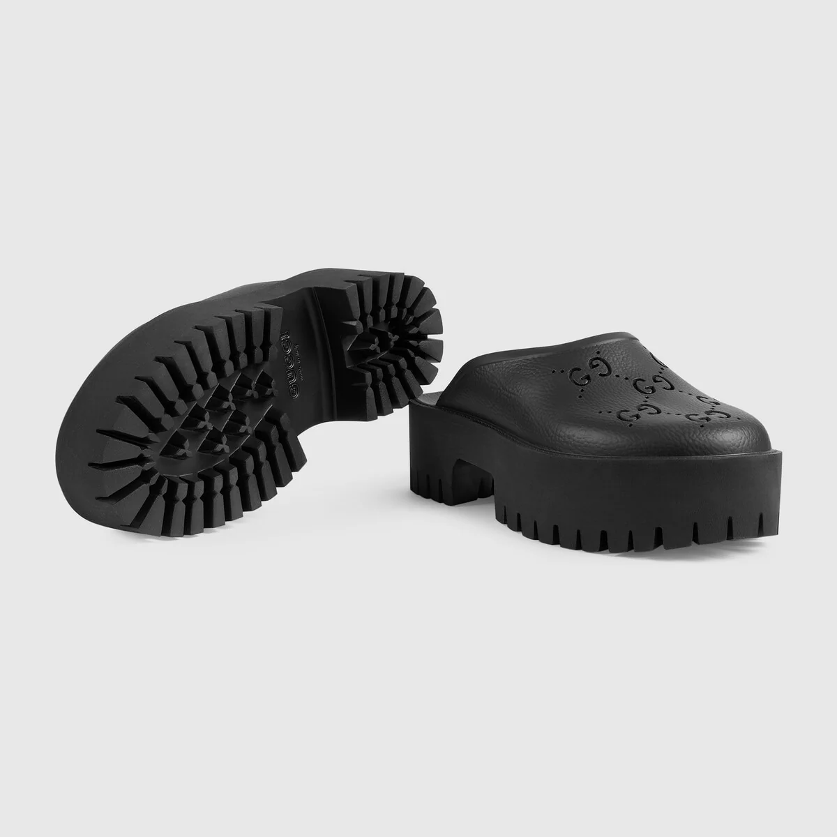 Women’s platform perforated G sandal view 6