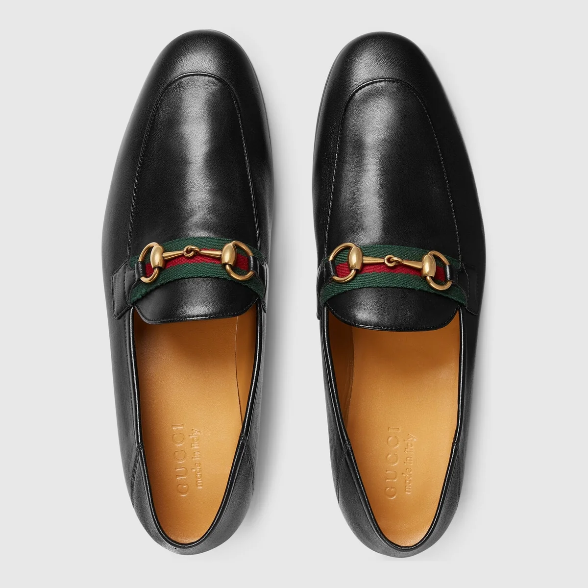 Men’s leather Horsebit loafer with Web view 4