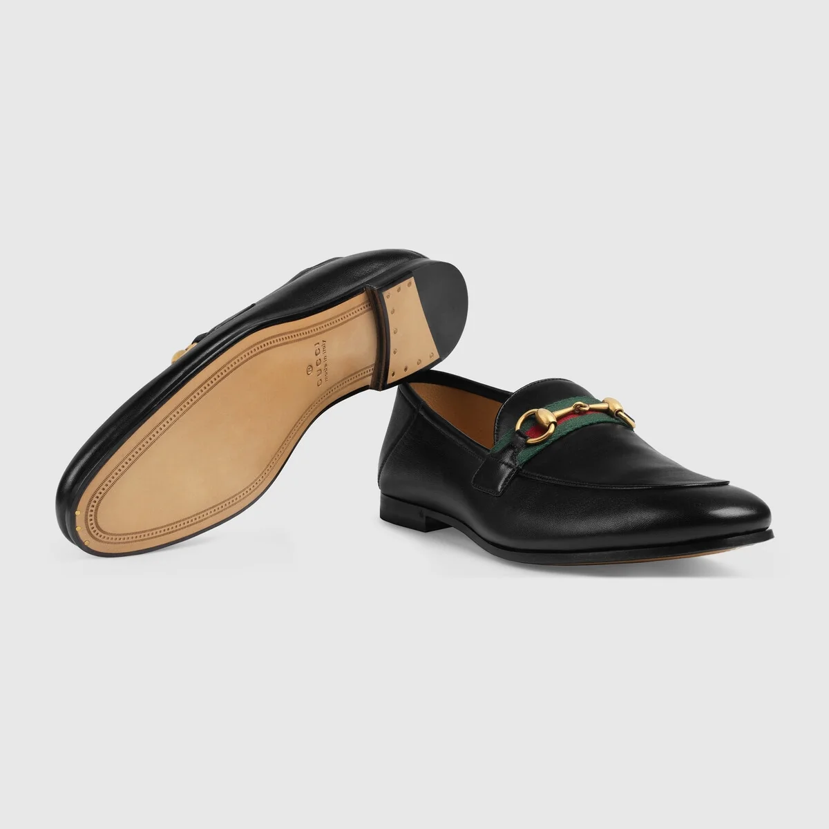 Men’s leather Horsebit loafer with Web view 6
