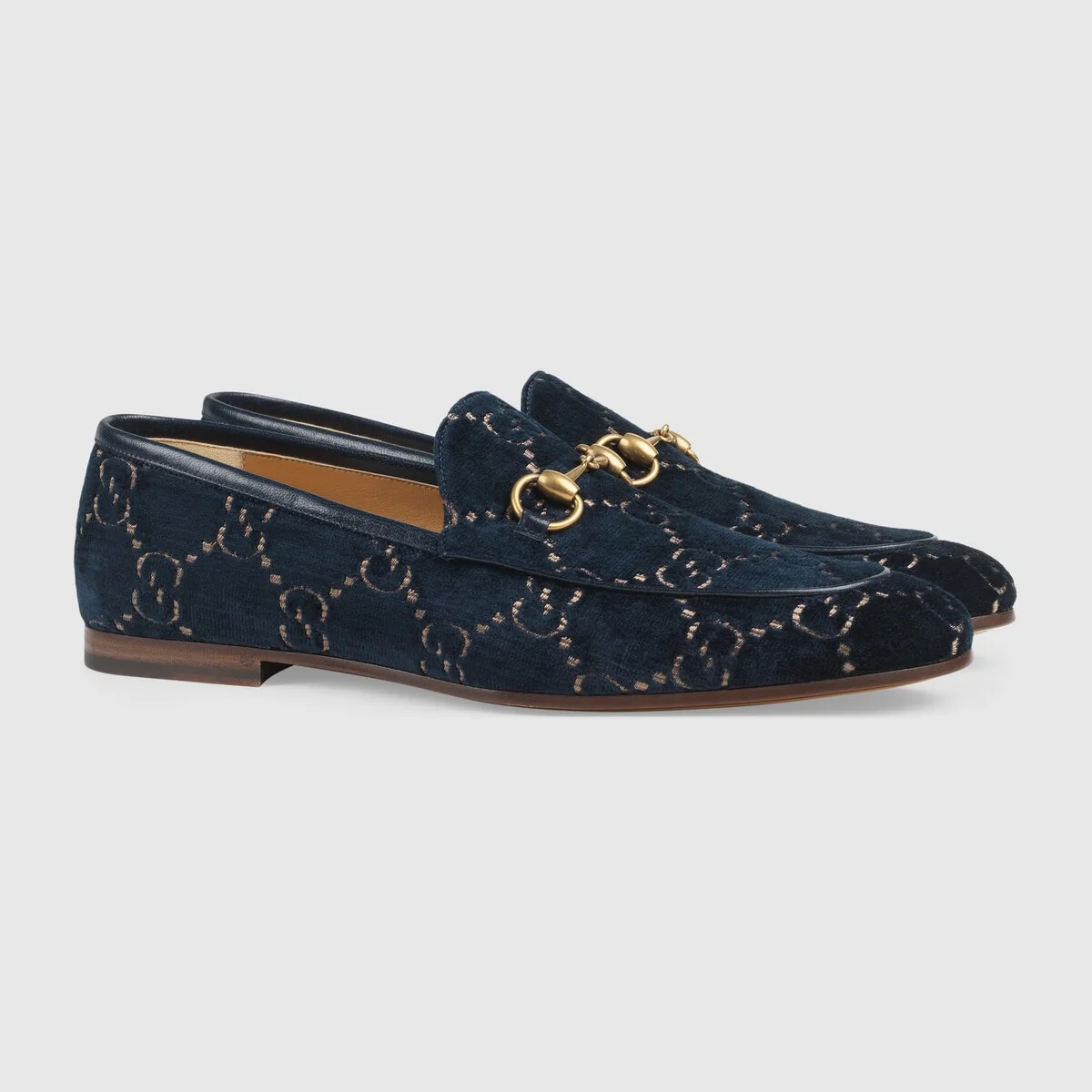 Men’s Gucci Jordaan GG velvet loafer view 3