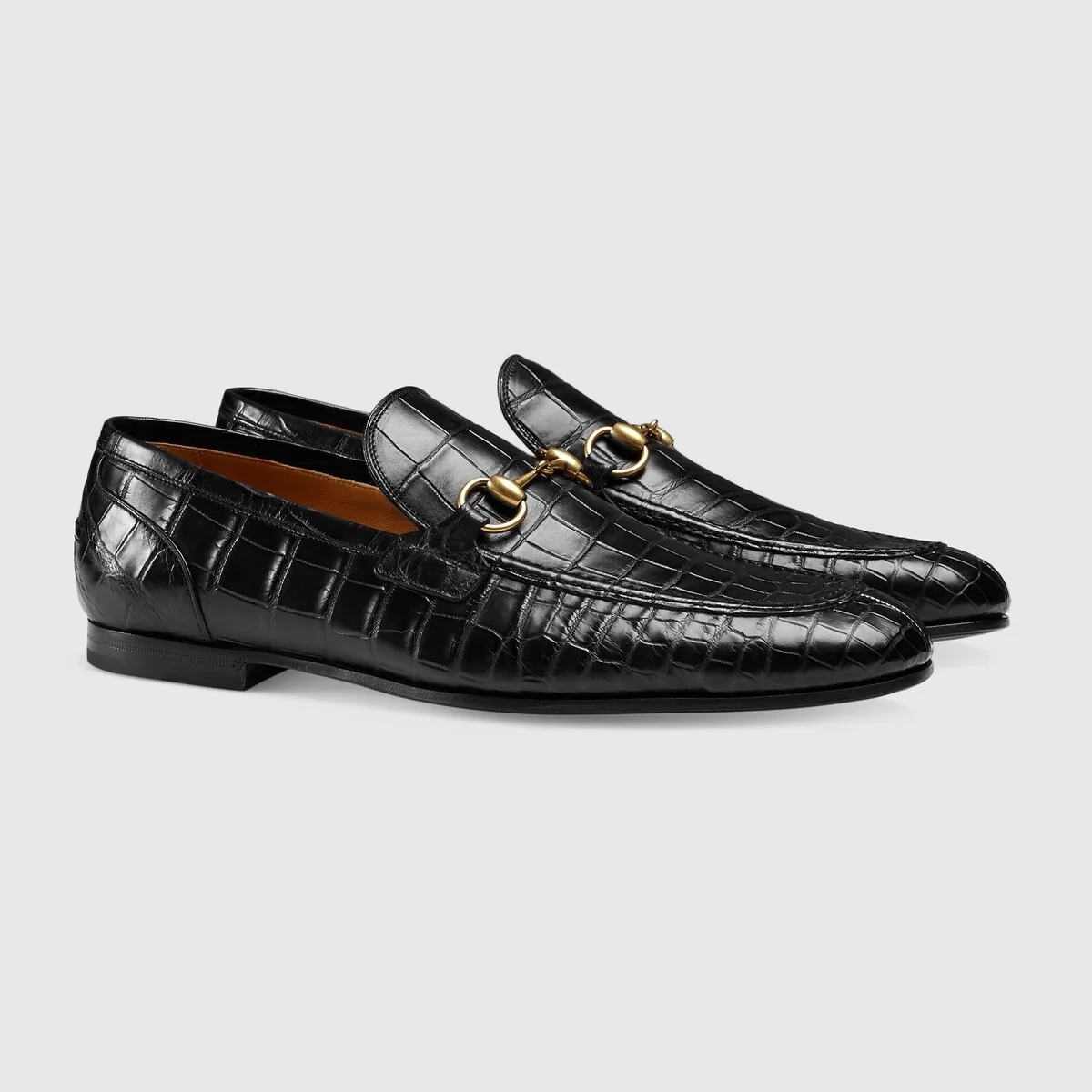 Gucci Jordaan crocodile loafer view 3